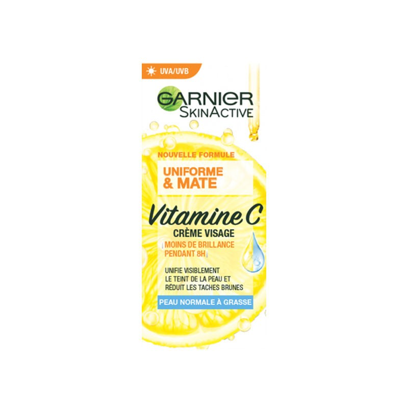 GARNIER Uniforme & Mate Crème Matifiante Unifiante Anti-taches à la Vitamine C