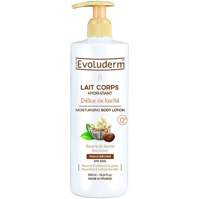 EVOLUDERM lait hydratant au beurre de karité pour peaux sèches
